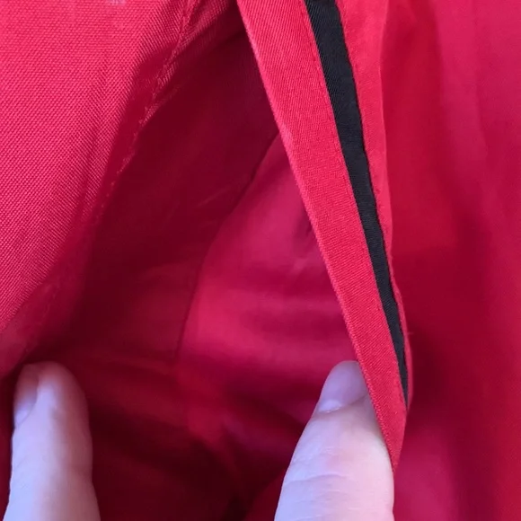Vintage 90s XNT size 4 cape cod woven lined zip up red navy wind jacket vest EUC